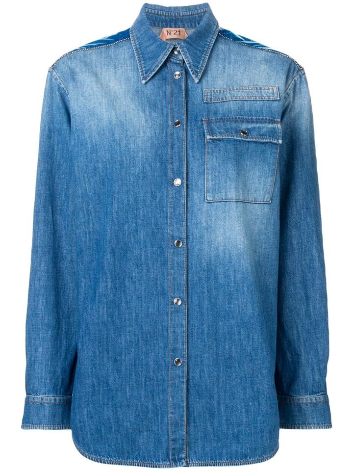 No21 Washed Denim Shirt - Blue