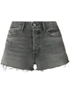 Grlfrnd Raw Hem Denim Shorts - Grey