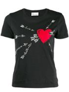Red Valentino Heart T-shirt - Black