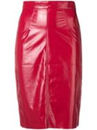Fiorucci Margot Vinyl Skirt - Red