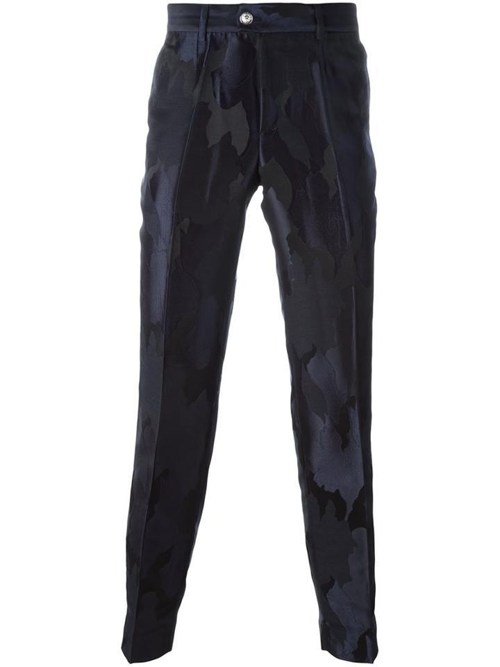 Versus Camouflage Texture Slim-fit Trousers