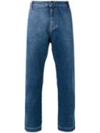 Ports 1961 Cropped Jeans, Men's, Size: 30, Blue, Cotton