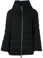 Herno Zip-up Puffer Jacket, Women's, Size: 38, Black, Polyamide/feather Down/nylon