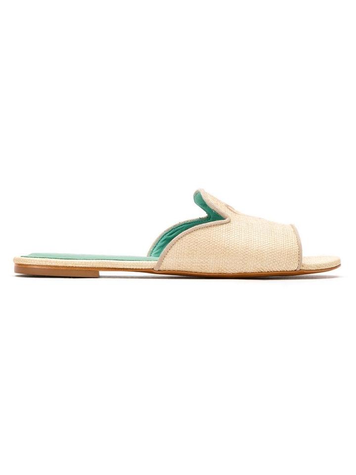 Blue Bird Shoes Amor Infinito Straw Slides - Neutrals