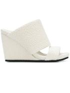 Peter Non Heeled Wedge Sandals - White