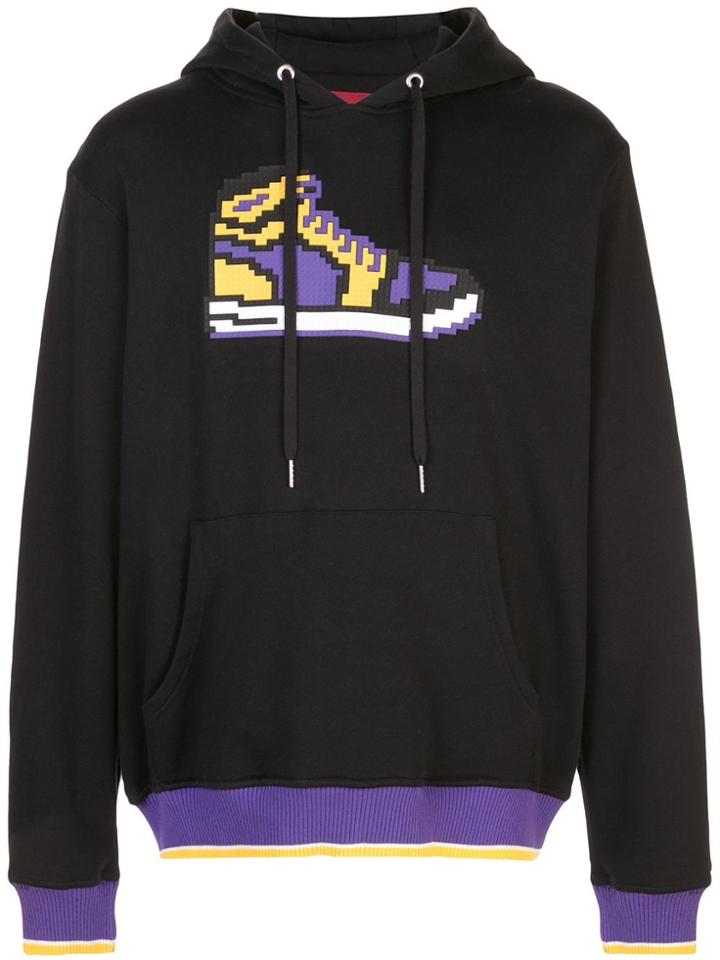 Mostly Heard Rarely Seen 8-bit Dynamic Appliqued Hoodie - Black