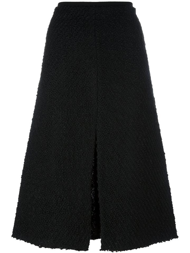 Isabel Marant Front Slit A-line Skirt, Women's, Size: 38, Black, Cotton/wool/polyamide