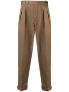 Pt01 Pleated Tapered Trousers - Nude & Neutrals