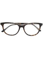 Bottega Veneta Eyewear Round Framed Glasses - Brown