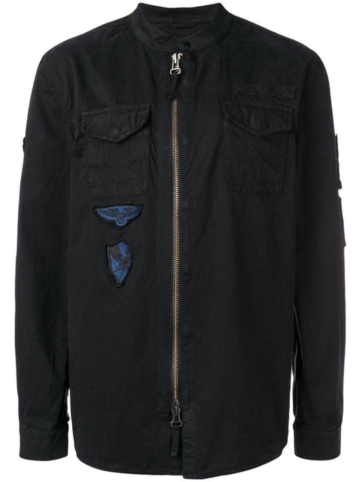 John Varvatos Collarless Jacket - Black