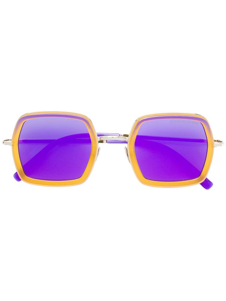 Cutler & Gross Square-hooded Sunglasses - Yellow & Orange