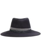 Maison Michel 'charles' Hat, Women's, Size: Large, Blue, Wool