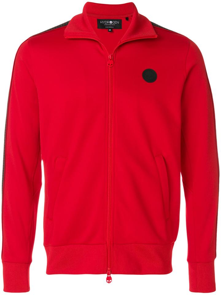 Hydrogen Sports Zipped Bomber Jacket - Red