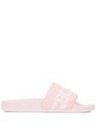 Gcds Logo Strap Slides - Pink