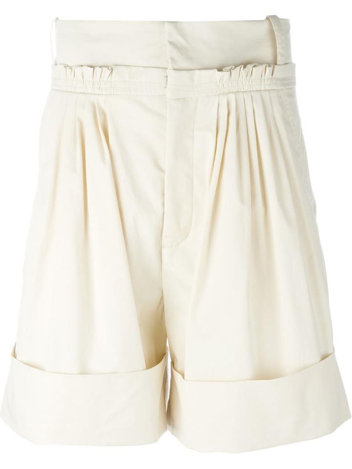 Jw Anderson Pleated Knee Shorts - Nude & Neutrals