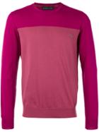 Etro - Colour Block Jumper - Men - Cotton - M, Pink/purple, Cotton