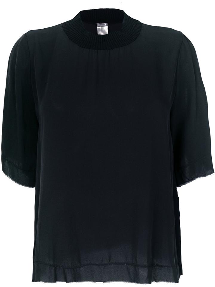 Kristensen Du Nord Cashmere Trim T-shirt - Black