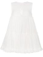 Innika Choo Ramie Big Frill Frock Dress - White