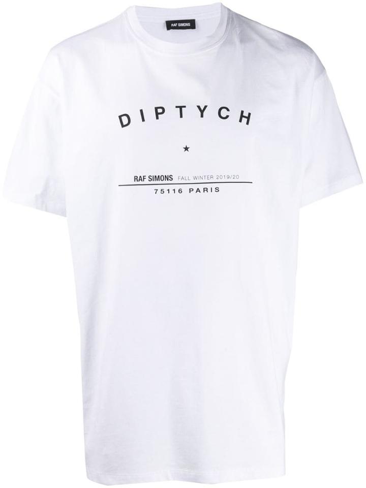 Raf Simons Slogan Logo Print T-shirt - White