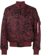 Alpha Industries Printed Flight Jacket, Men's, Size: Small, Pink/purple, Nylon/polyester