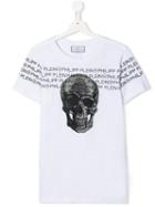 Philipp Plein Junior Printed Skull T-shirt - White