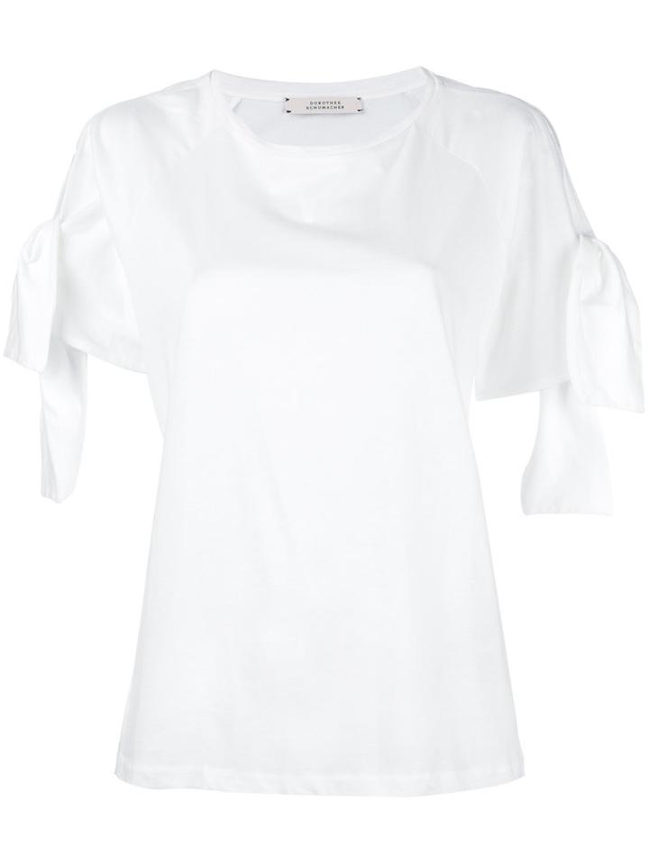 Dorothee Schumacher Ribbon-tie Blouse, Women's, Size: 5, White, Cotton