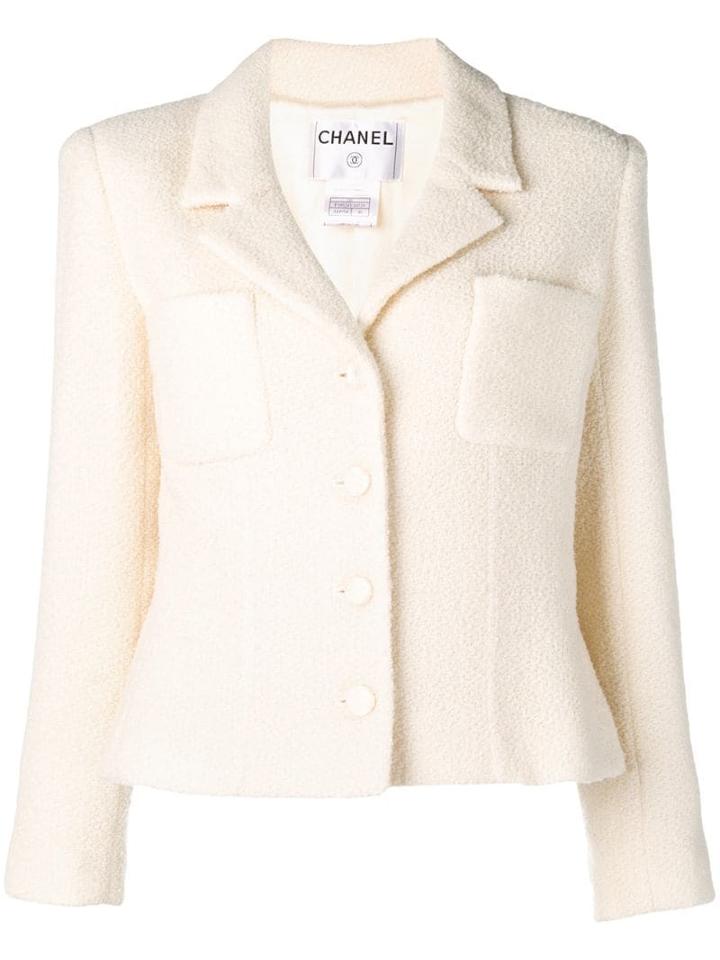 Chanel Pre-owned Single Breasted Blazer - White