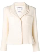 Chanel Pre-owned Single Breasted Blazer - White