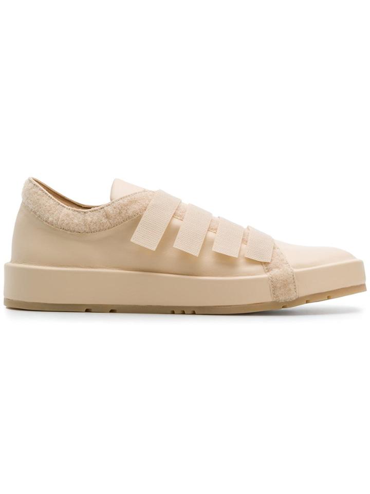 Jil Sander Touch Strap Low Top Sneakers - Neutrals