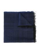Fendi Kids Ff Logo Striped Scarf, Boy's, Blue