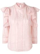 Isabel Marant Étoile Embroidered Ruffle Shirt - Pink