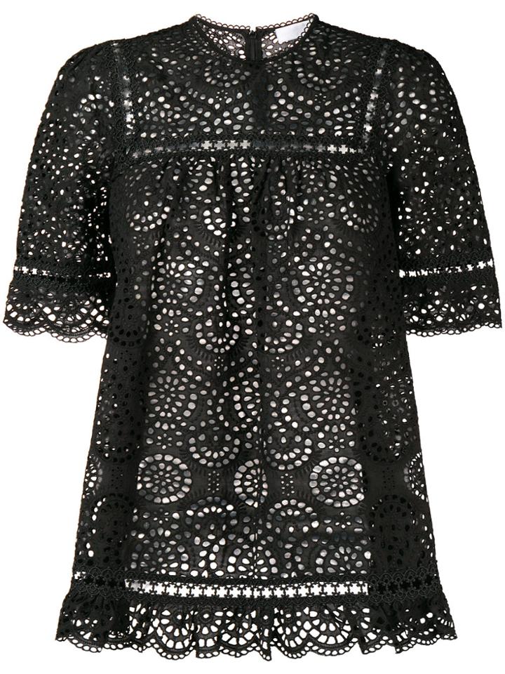 Zimmermann Tali Swirl Swing Top - Black