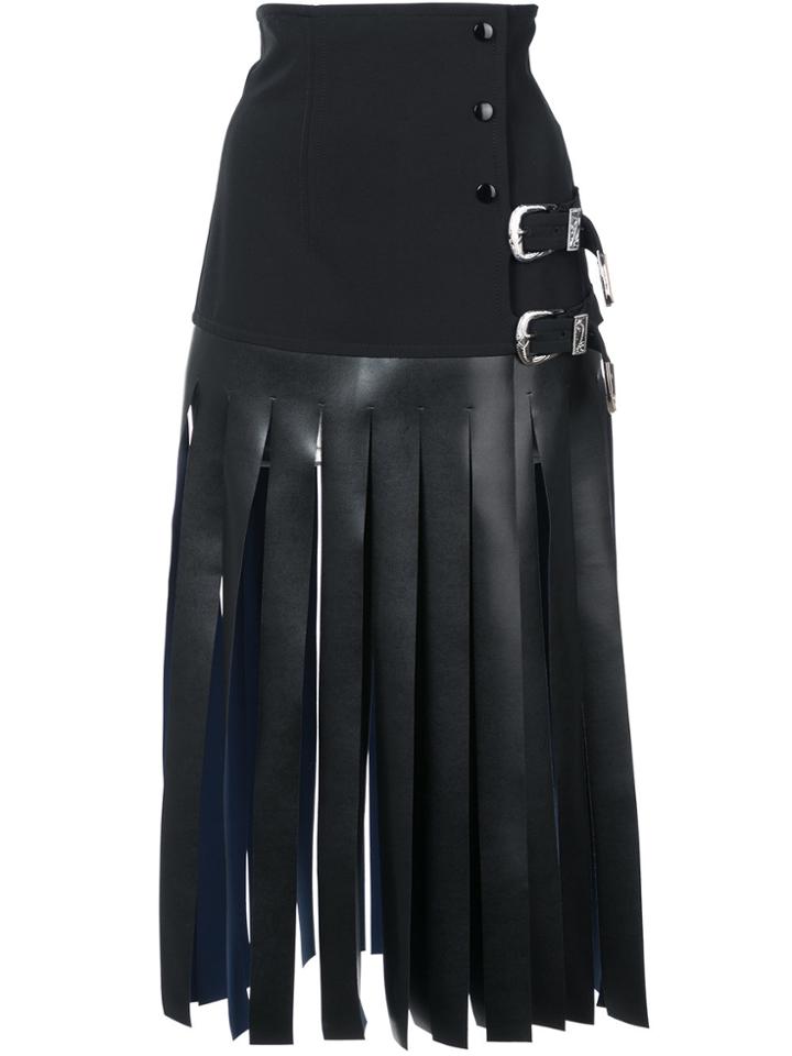 Toga Fringe Skirt - Black