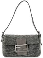 Fendi Vintage Mamma Baguette Rhinestone Mini Handbag - Grey