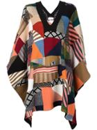 Chloé Patchwork Poncho, Women's, Size: Xs/s, Silk/wool