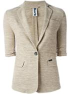 Bark Half Sleeve Blazer, Women's, Size: Xs, Nude/neutrals, Linen/flax/polyester