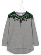 Marcelo Burlon County Of Milan Kids Cobra Printed Neckline Dress, Girl's, Size: 10 Yrs, Grey