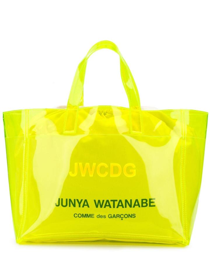 Junya Watanabe Logo Print Tote - Yellow