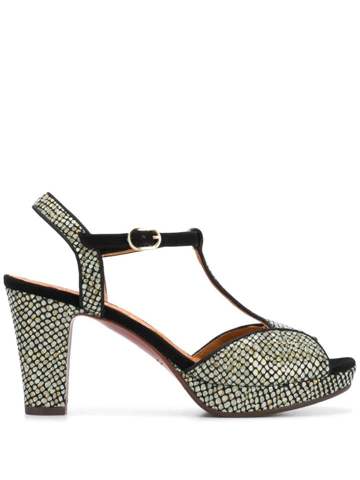 Chie Mihara Metallic Open-toe Sandals - Black