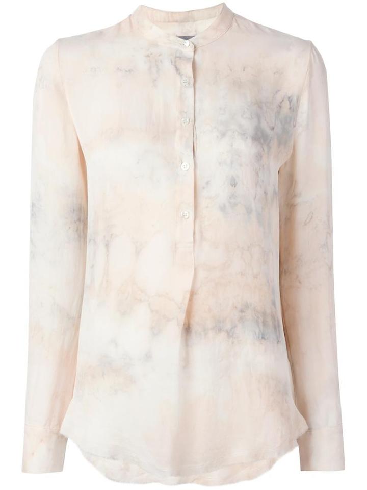 Raquel Allegra Tie-dye Print Shirt, Women's, Size: 1, Nude/neutrals, Silk