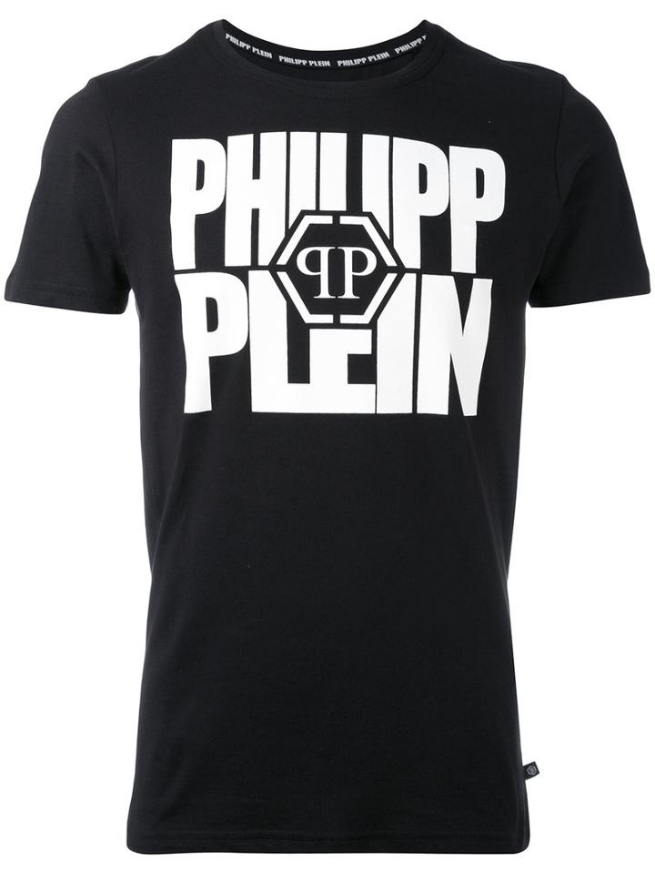 Philipp Plein - Logo Print T-shirt - Men - Cotton - Xl, Black, Cotton