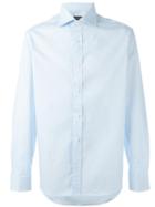 Canali Plain Shirt, Size: 39, Blue, Cotton