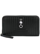 Fendi Quilted Zip-around Wallet - Black