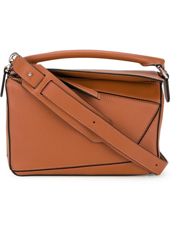 Loewe - 'small Puzzle' Shoulder Bag - Women - Cotton/leather - One Size, Brown, Cotton/leather