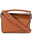 Loewe - 'small Puzzle' Shoulder Bag - Women - Cotton/leather - One Size, Brown, Cotton/leather