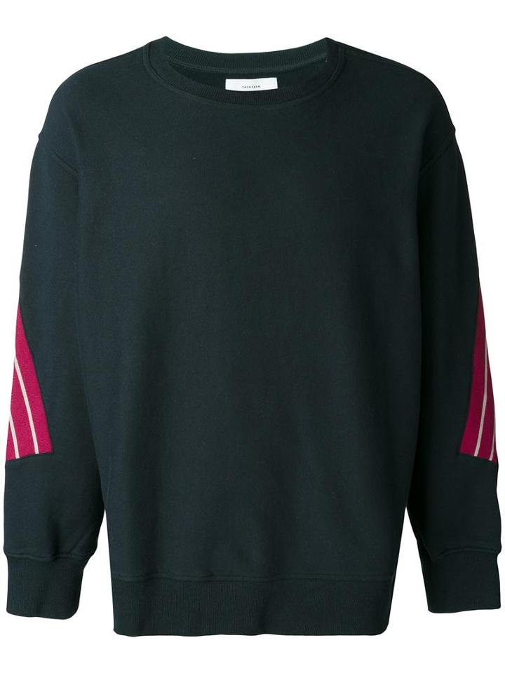 Facetasm Sleeves Detail Sweatshirt, Men's, Black, Cotton