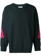 Facetasm Sleeves Detail Sweatshirt, Men's, Black, Cotton