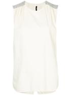Bassike Ruched Shift Tank Top - Nude & Neutrals
