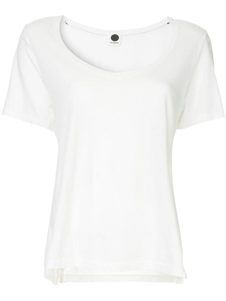 Bassike Fitted V-neck T-shirt - White