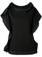 Mm6 Maison Margiela - Rouched Outline Square T-shirt - Women - Cotton - 44, Black, Cotton